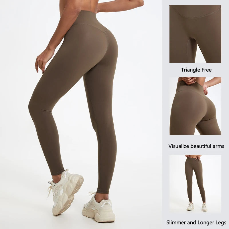 Leggings de cintura alta de tejido supersuave Hearuisavy, de secado rápido, para gimnasio, yoga, correr y entrenar. Mallas deportivas push-up para mujer.