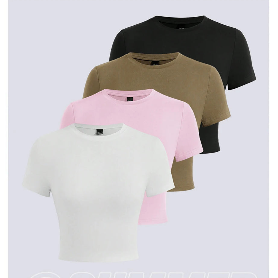 T-shirt imprimé Hawkins 1983 Tiger School pour femmes, coupe courte et confortable, col rond, manches courtes, style hip-hop.