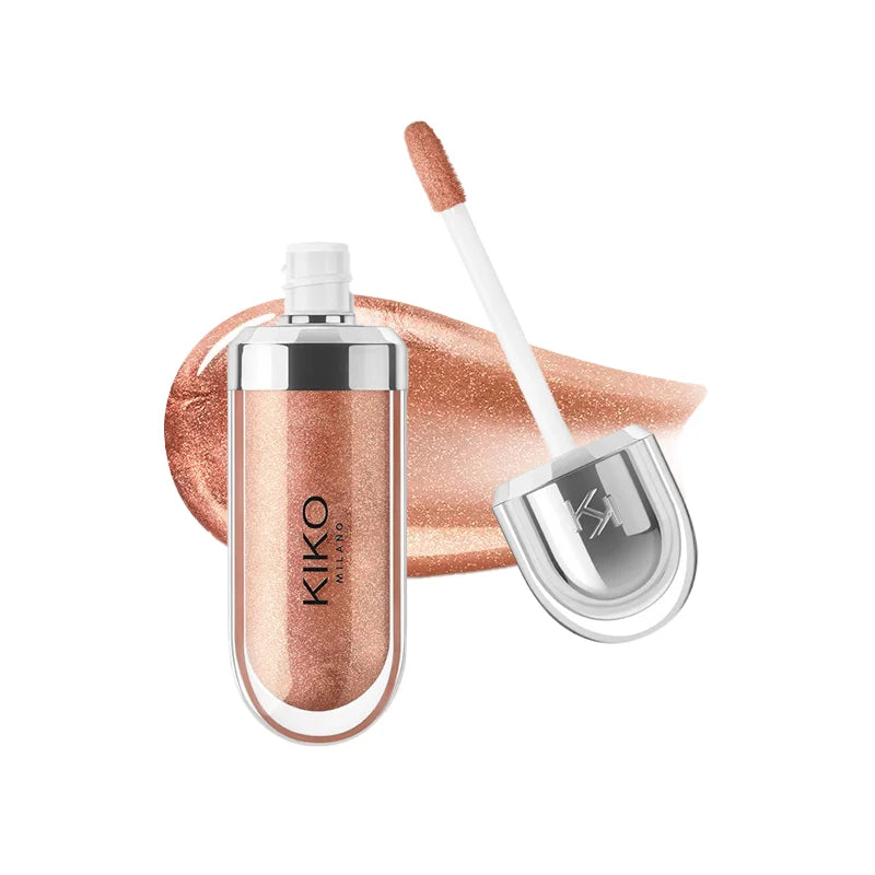 Kiko 3D Hydra LipGloss Blush waterproof longue tenue Maquillage scintillant Gloss à lèvres Brun Rose Mauve nacré