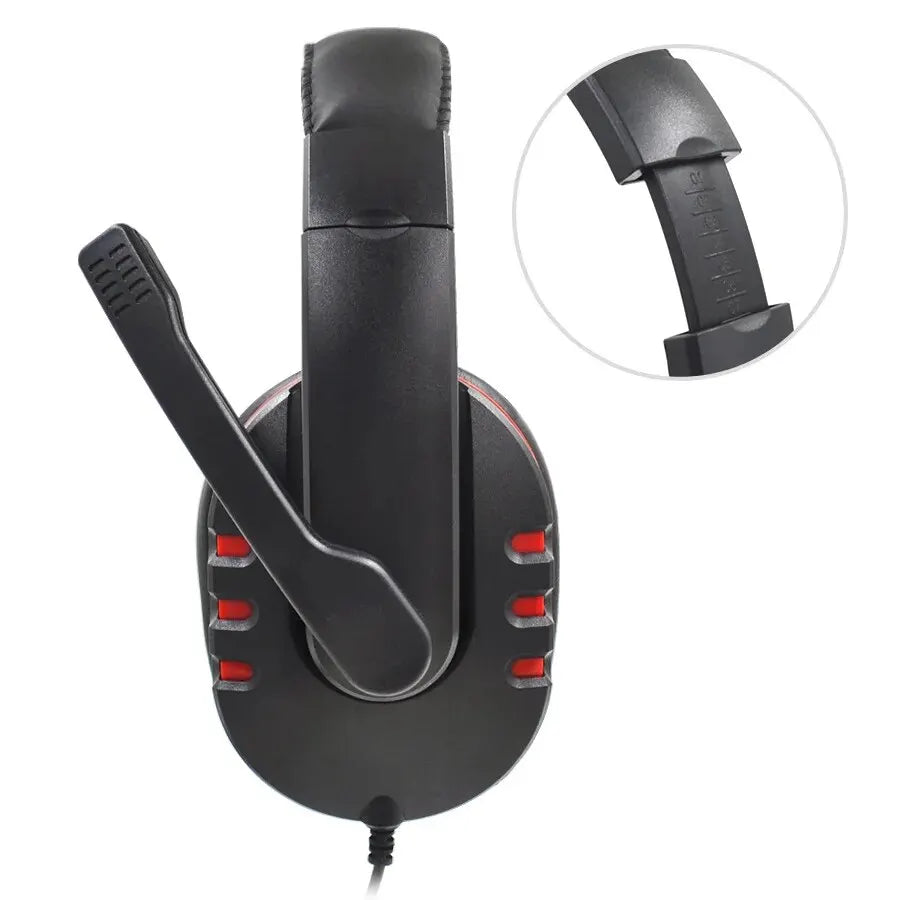 Auriculares con cable de 3,5 mm para juegos, música, PS4, PlayStation 4, PC, chat, ordenador, con micrófono.