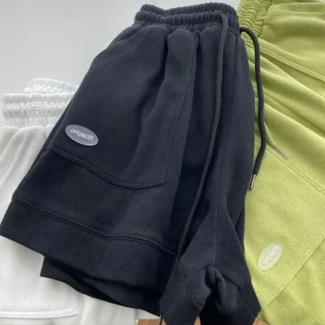 2026 Women's Comfortable Loose Wide-legged Drawstring A Pants Slim Waist Slim Fit Casual Home Versatile Sports Shorts New