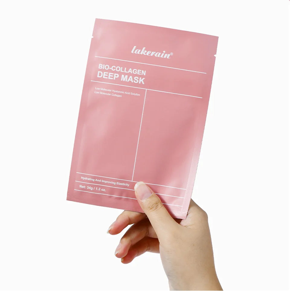 Masque Bio-Collagen Real Deep, supplément de collagène, masque hydrogel hydratant de nuit, améliore l'élasticité, minimise les pores et raffermit