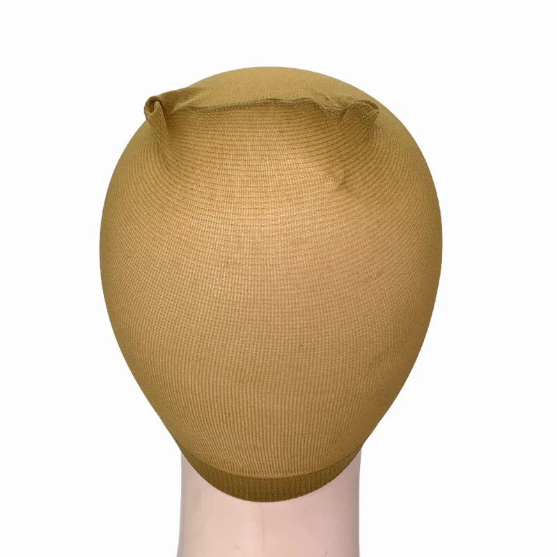 2 unidades/bolsa Gorro de peluca de media superior Red para pelucas de cabello tejido Redes para pelucas de cabello negro Marrón Gorro de peluca de malla elástica para hacer pelucas