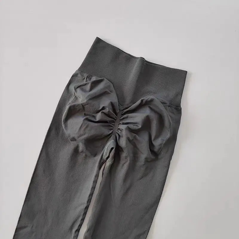 Leggings de yoga taille haute pour femme, sans coutures, effet push-up, pour le sport, le fitness et la course à pied, gainants et ultra-élastiques.