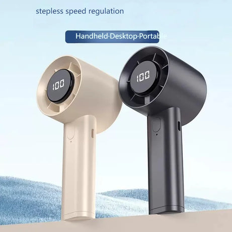 Mini ventilateur portable avec affichage LED, refroidissement par semi-conducteurs, 100 vitesses, batterie rechargeable USB, ventilateur d'extérieur