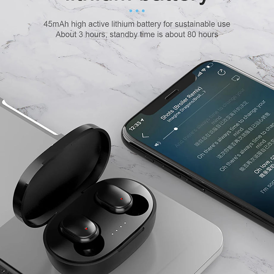 Écouteurs intra-auriculaires Bluetooth sans fil TWS A6S avec réduction de bruit et micro pour Huawei, Xiaomi et Redmi