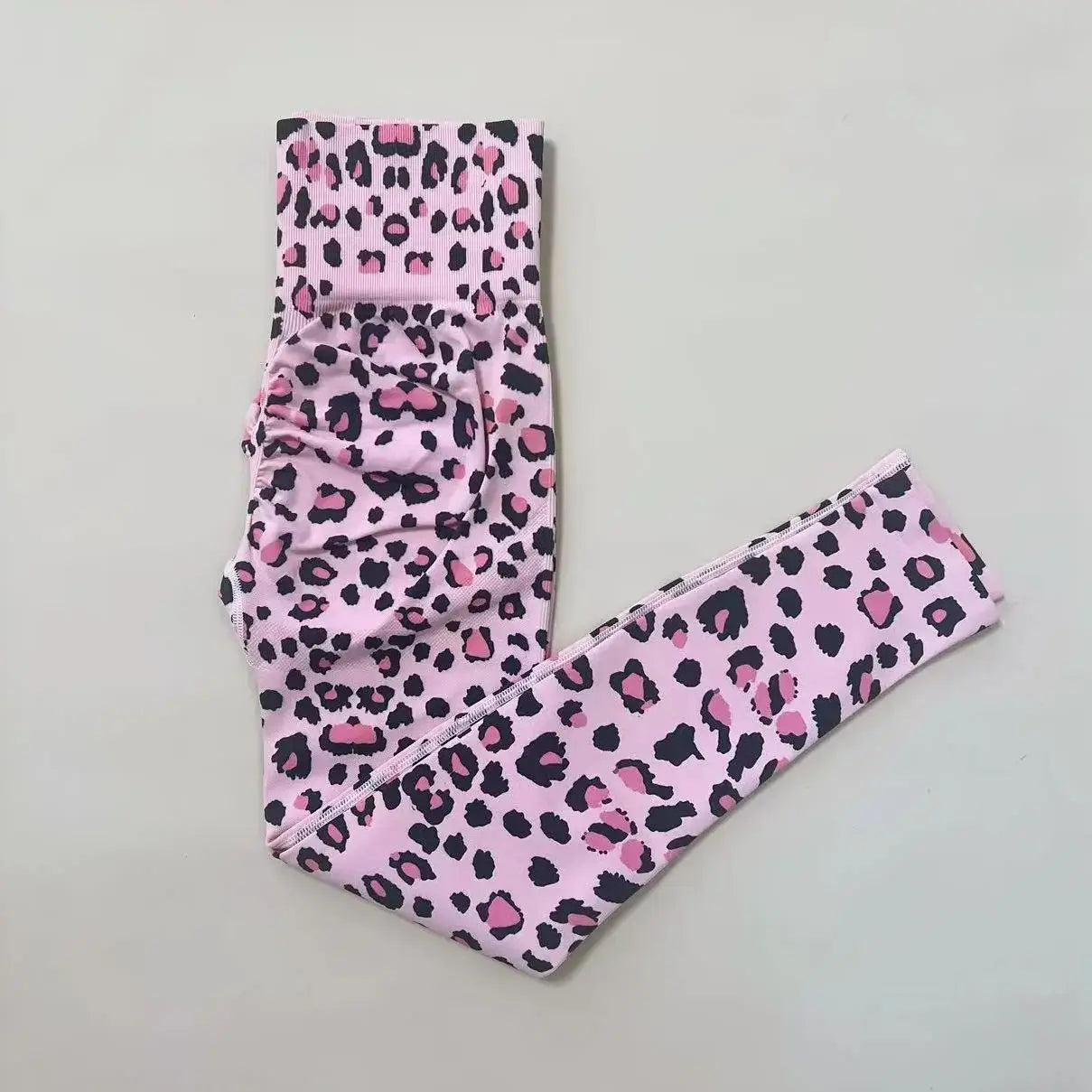 Leggings de gym léopard pour femmes, effet push-up fessier, leggings de sport, pantalon de yoga, collants de fitness et de sport en extérieur