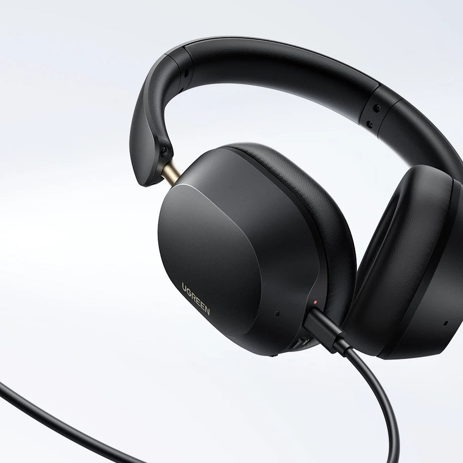 Écouteurs sans fil Bluetooth UGREEN Max5c avec réduction de bruit active ANC 43 dB, audio spatial haute résolution LDAC 75 Hz.