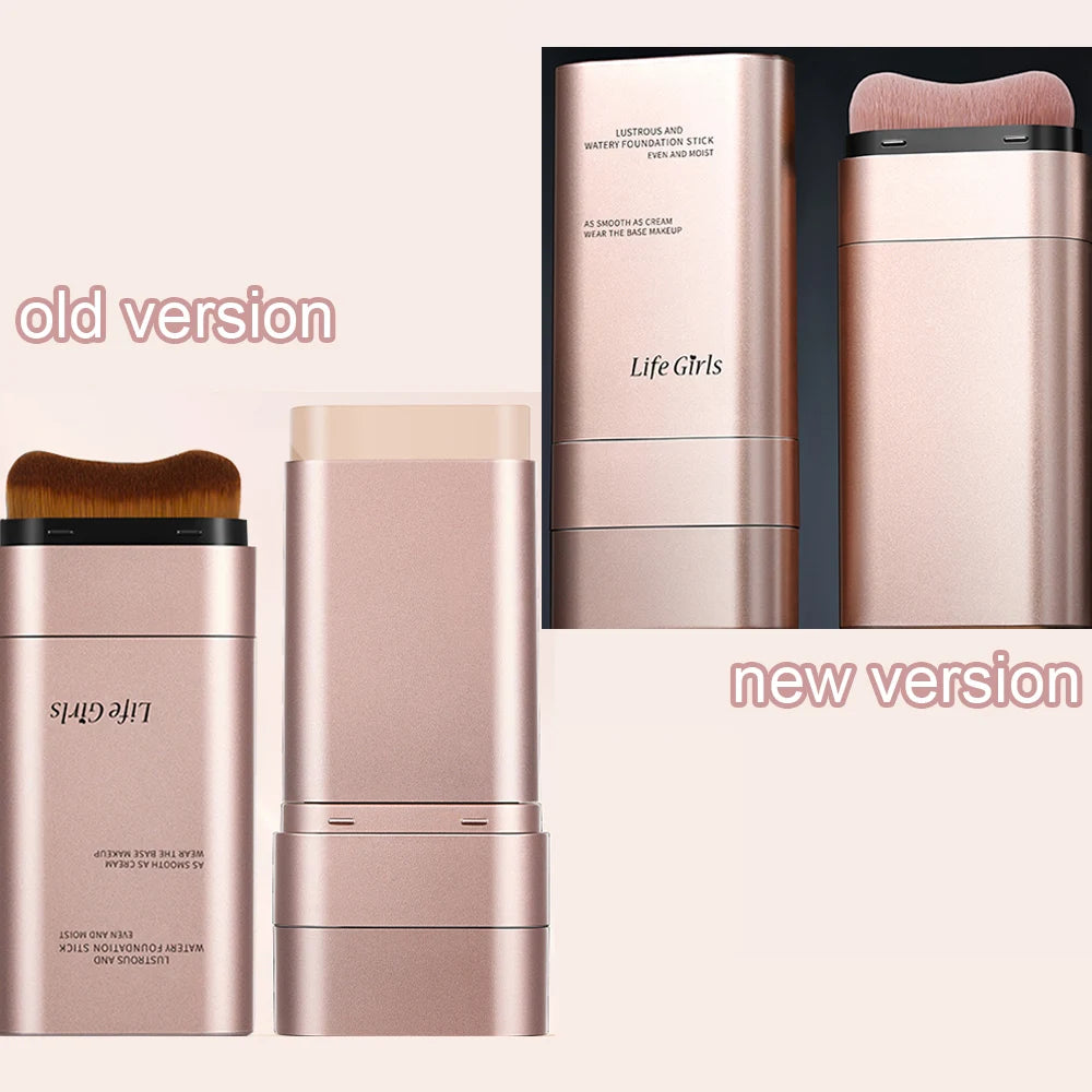 Fond de teint stick double embout Life Girls Watery avec pinceau, maquillage naturel longue tenue et impeccable pour le visage