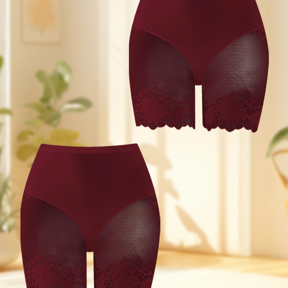 Lot de 2 culottes shorty transparentes pour femmes - Confortables, taille mi-haute, respirantes, ne roulent pas, idéales pour les soirées en amoureux et au quotidien