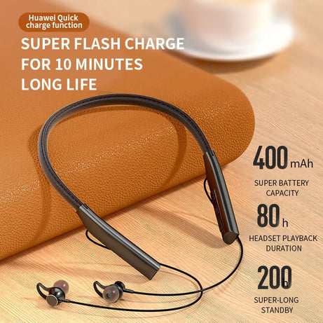 Fone Bluetooth Earphones Wireless Headphones Magnetic Sport Neckband Neck-hanging TWS Earbuds Wireless Blutooth Headset with Mic