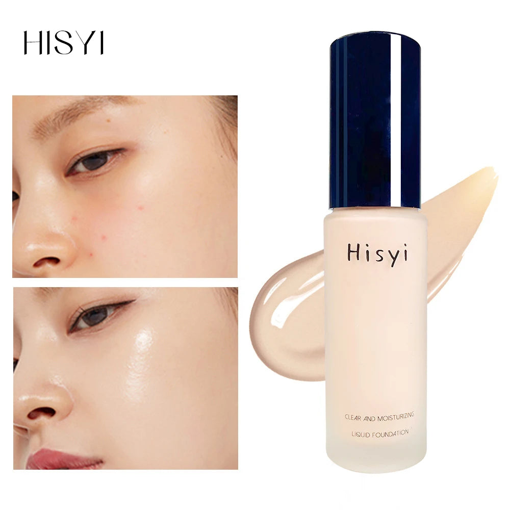 Le fond de teint liquide camoufle naturellement les imperfections sans effet poudre, crème visage simple, fond de teint transparent, masque les imperfections.