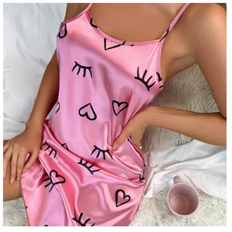 Vêtements de nuit pour femmes, vêtements d'intérieur, nuisette sexy noire à imprimé floral, chemises de nuit en soie, chemises de nuit pour femmes