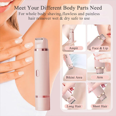 Rasoir électrique pour femme, tondeuse bikini, épilateur corporel, rasoir électrique pour l'épilation du maillot, des aisselles, des jambes et du visage
