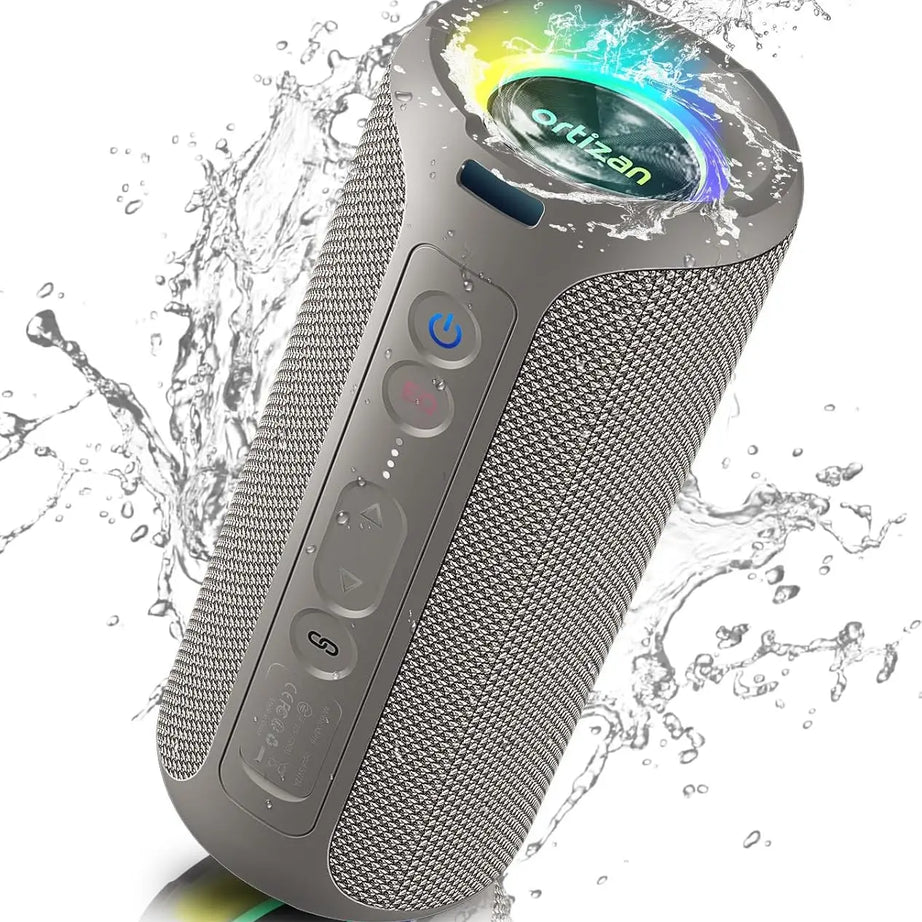 Enceinte Bluetooth Ortizan 40 W avec basses renforcées, portable, sans fil, pour l'extérieur, autonomie de 30 heures, étanche IP7, Bluetooth 5.3