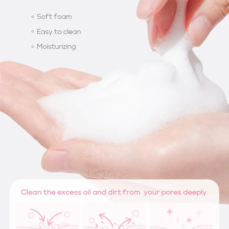 Nettoyant visage à la vitamine C, nettoyant en profondeur, hydratant, éliminateur de points noirs, soin du visage, mousse nettoyante, soin de la peau