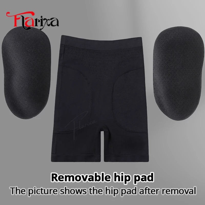 Braguitas moldeadoras Flarixa con realce de glúteos y almohadillas extraíbles para mujer. Shorts moldeadores de cadera. Ropa interior moldeadora para realzar las caderas.