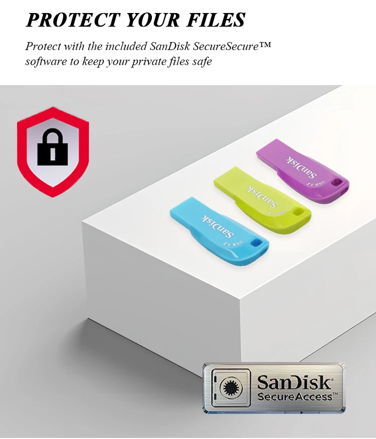 Clé USB 3.2 Sandisk CZ410 100 % originale, 32 Go, 64 Go, 128 Go, mini-clé USB haute vitesse.