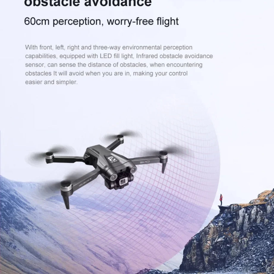 Drone Original Z908 Pro /MAX 8K ESC Professionnel 4K avec localisation par flux optique et évitement d'obstacles sur 3 côtés - Quadricoptère jouet