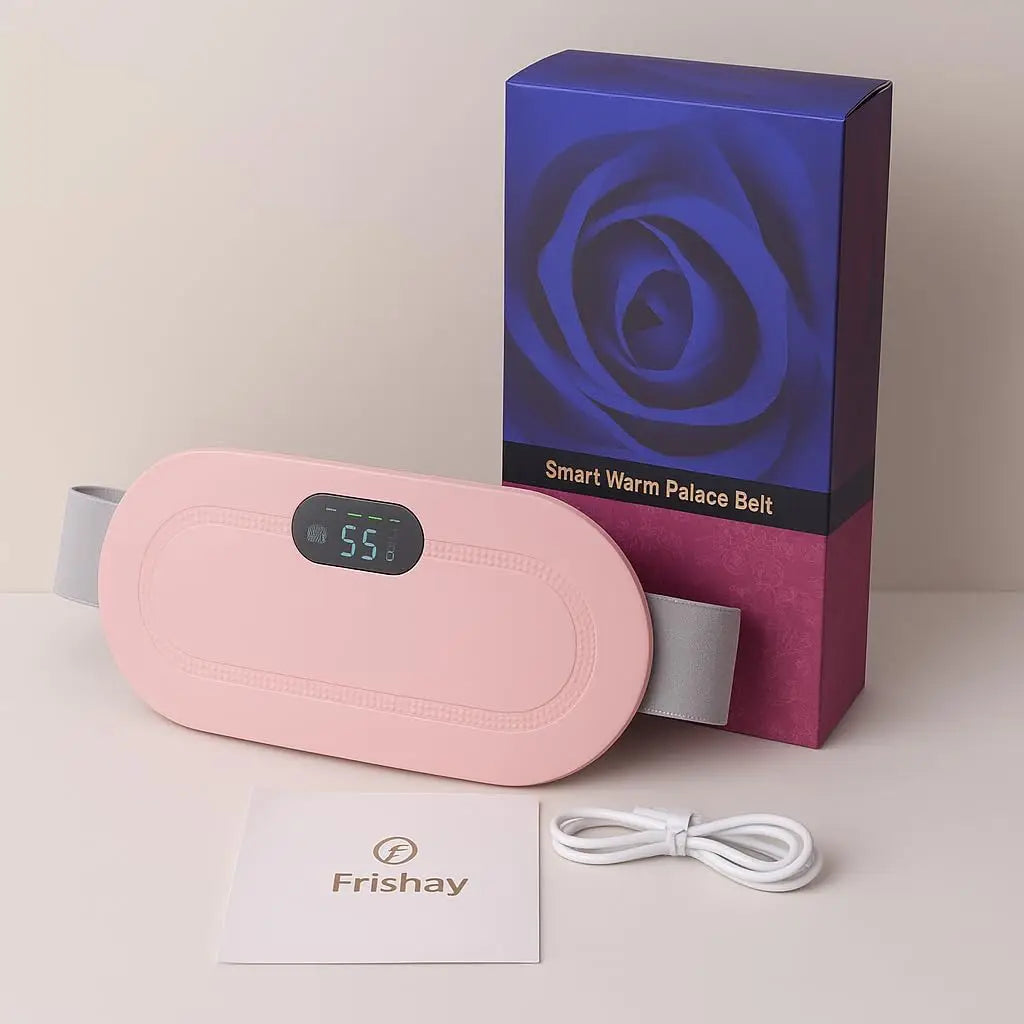 Coussin chauffant pour les douleurs menstruelles, grande capacité de 5000 mAh, autonomie de 5 à 10 heures, coussin chauffant menstruel portable sans fil avec 3 niveaux de chaleur.
