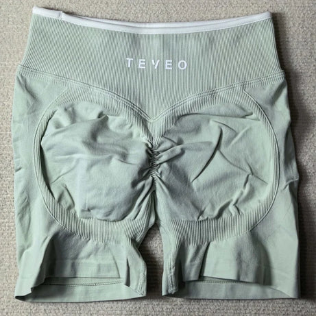 TEVEO Women's Backless Knitted Sports Bra Solid Color Summer Gym Fitness Top with Chest Cushion Sexy Suspender Yoga Bra