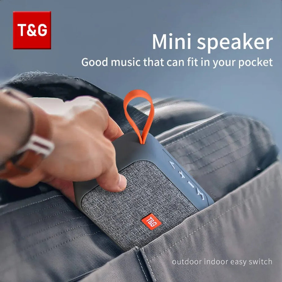 Barre de son portable mini sans fil TG506 Bluetooth 5.0 pour intérieur et extérieur, haute fidélité, compatible carte TF, radio FM, étanche