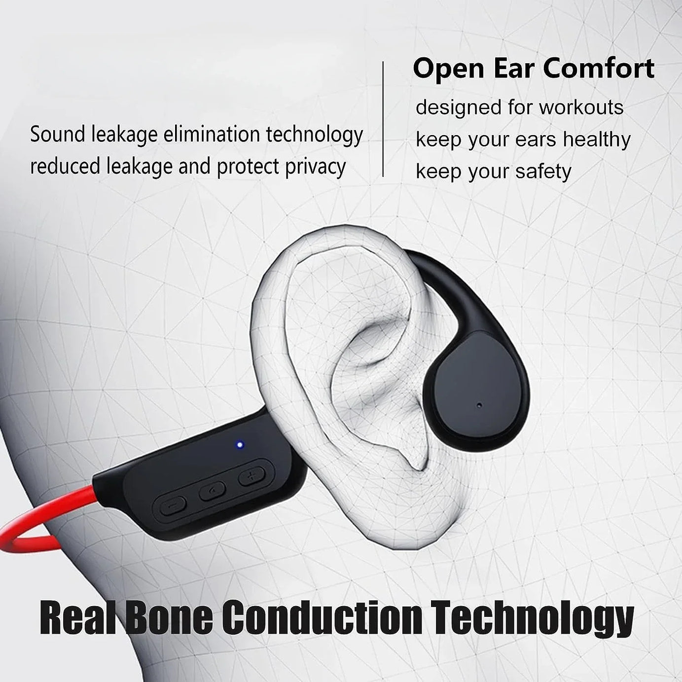 Écouteurs sans fil Shokz Open pour le sport, à conduction osseuse, Bluetooth, étanches IPX8, avec 32 Go de RAM et lecteur MP3.
