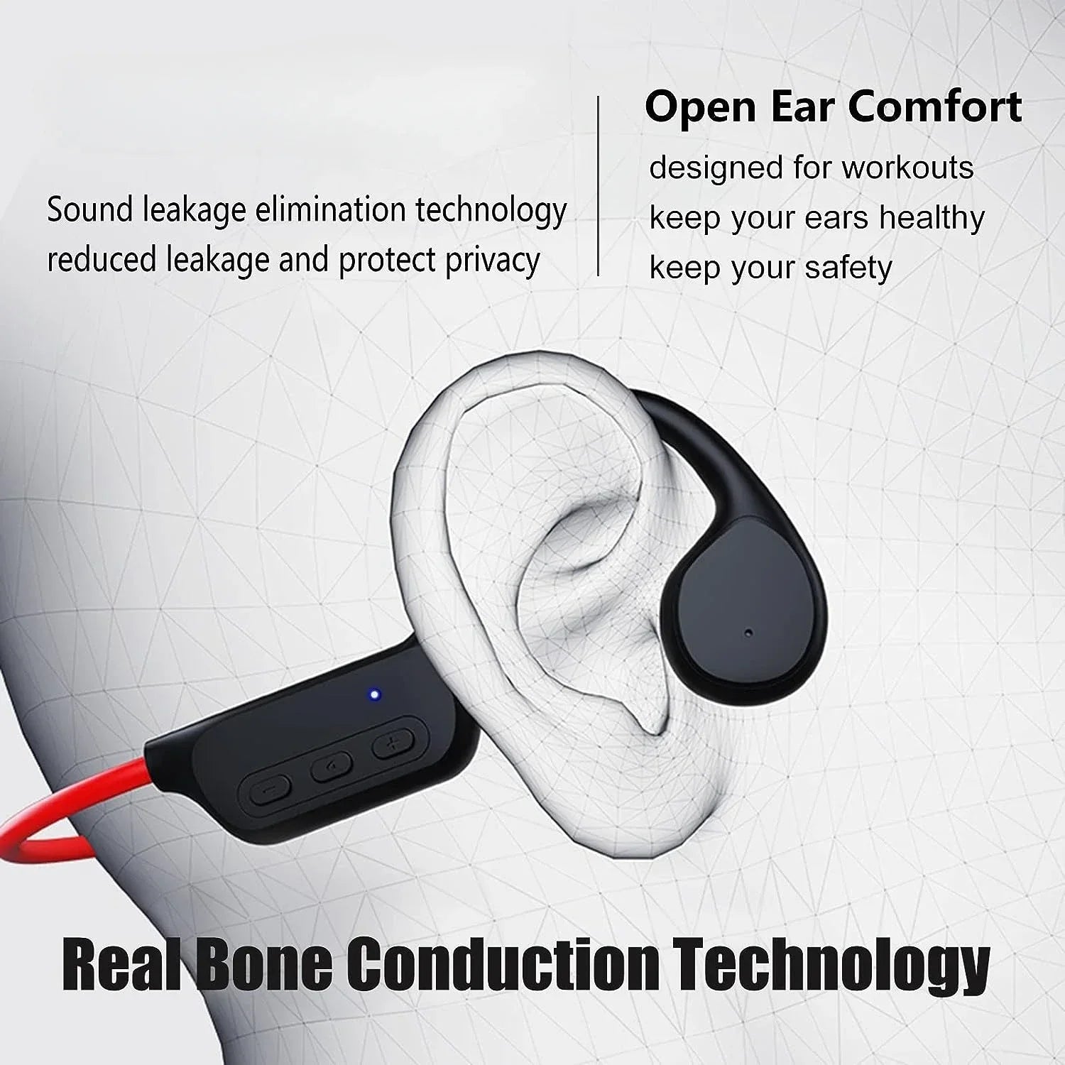 Écouteurs sans fil Shokz Open pour le sport, à conduction osseuse, Bluetooth, étanches IPX8, avec 32 Go de RAM et lecteur MP3.