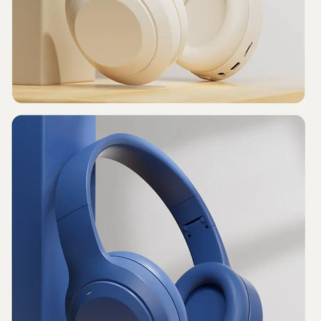 Casque stéréo Hi-Fi circum-aural M5 sans fil Bluetooth 5.3, idéal pour le sport et les jeux vidéo. Compatible avec carte TF/AUX et réduction du bruit.