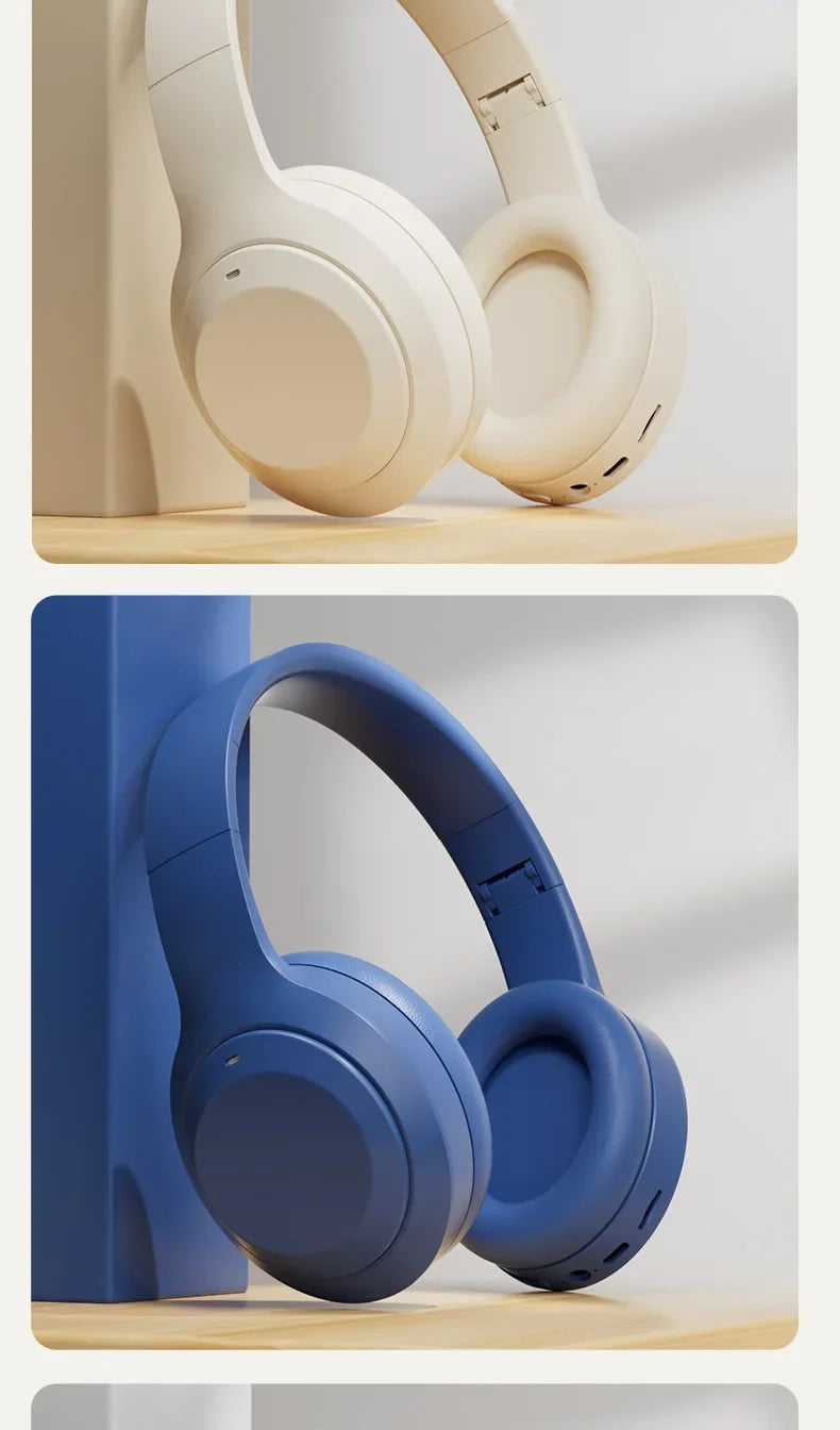 Casque stéréo Hi-Fi circum-aural M5 sans fil Bluetooth 5.3, idéal pour le sport et les jeux vidéo. Compatible avec carte TF/AUX et réduction du bruit.