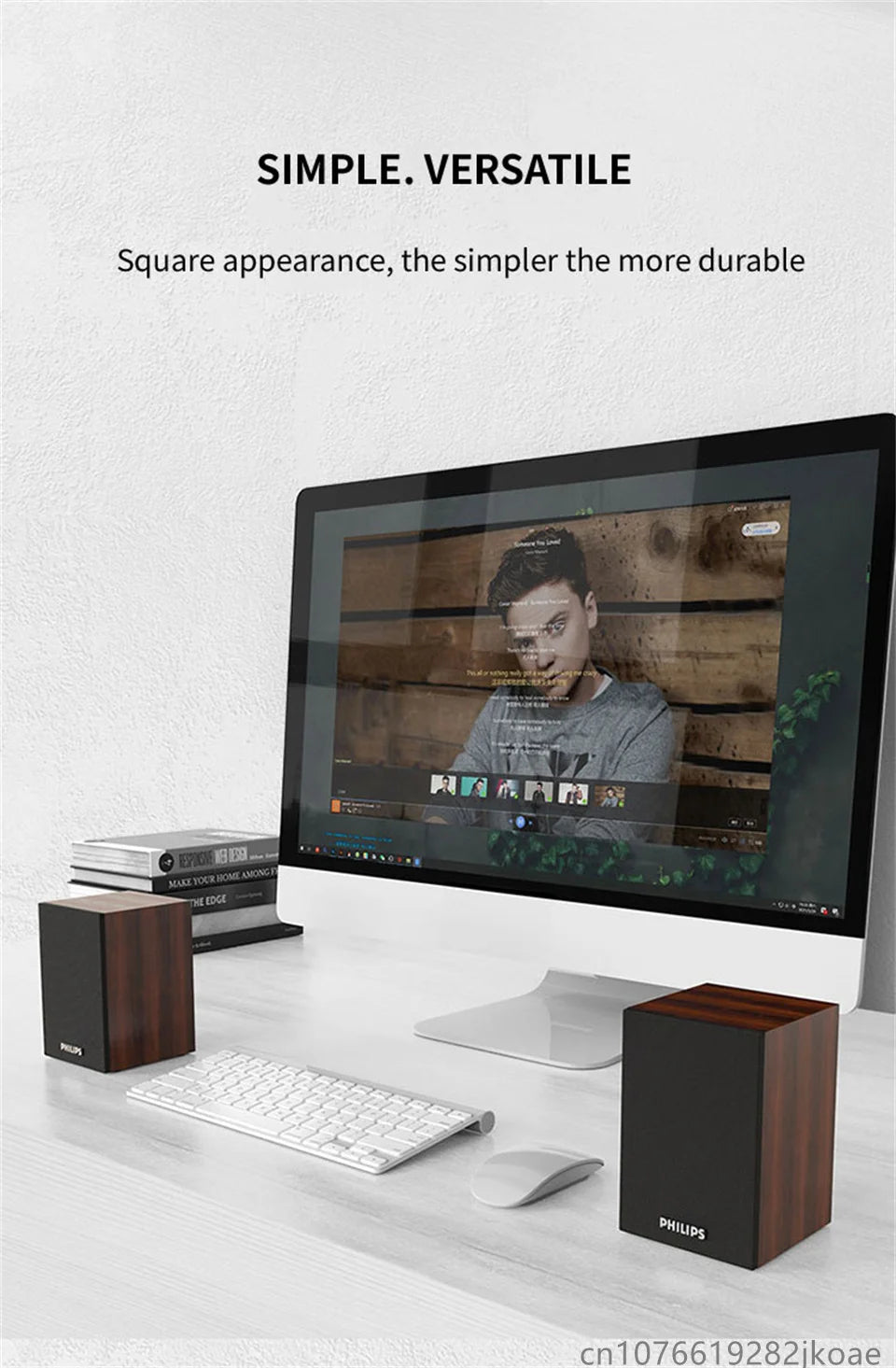 Enceinte Bluetooth Philips SPA20 avec son surround à 360°, stéréo sans fil Bluetooth pour ordinateur portable Macbook