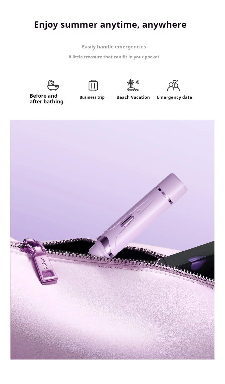 Rasoir électrique 2 en 1 pour femmes, épilation indolore, tondeuse corporelle rechargeable, épilateur pour aisselles et moustache