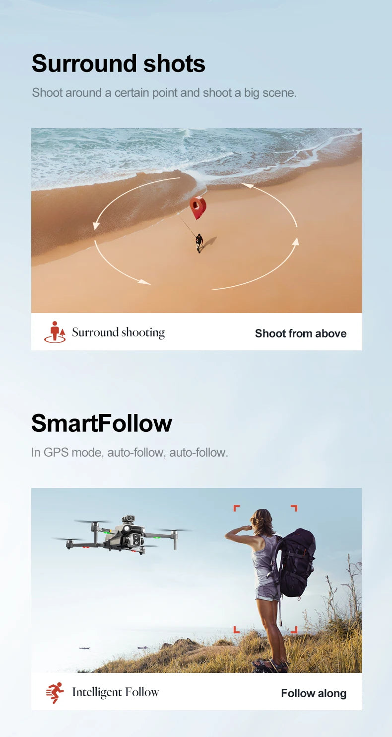 Nouveau drone K19 MAX GPS professionnel avec caméra 8K, vol FPV aérien, évitement d'obstacles, télécommande grand écran et drone pliable
