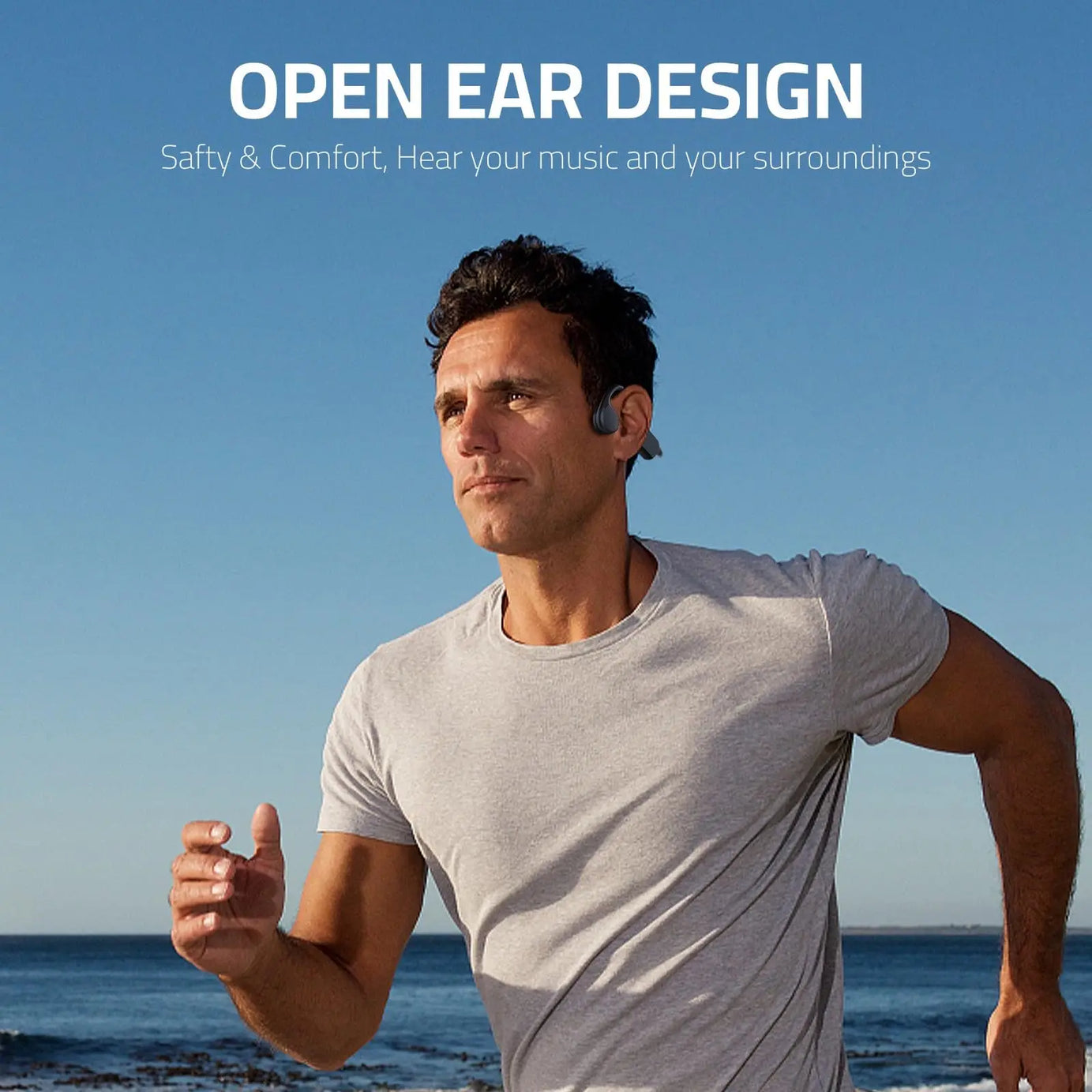Écouteurs sans fil Shokz Open pour le sport, à conduction osseuse, Bluetooth, étanches IPX8, avec 32 Go de RAM et lecteur MP3.