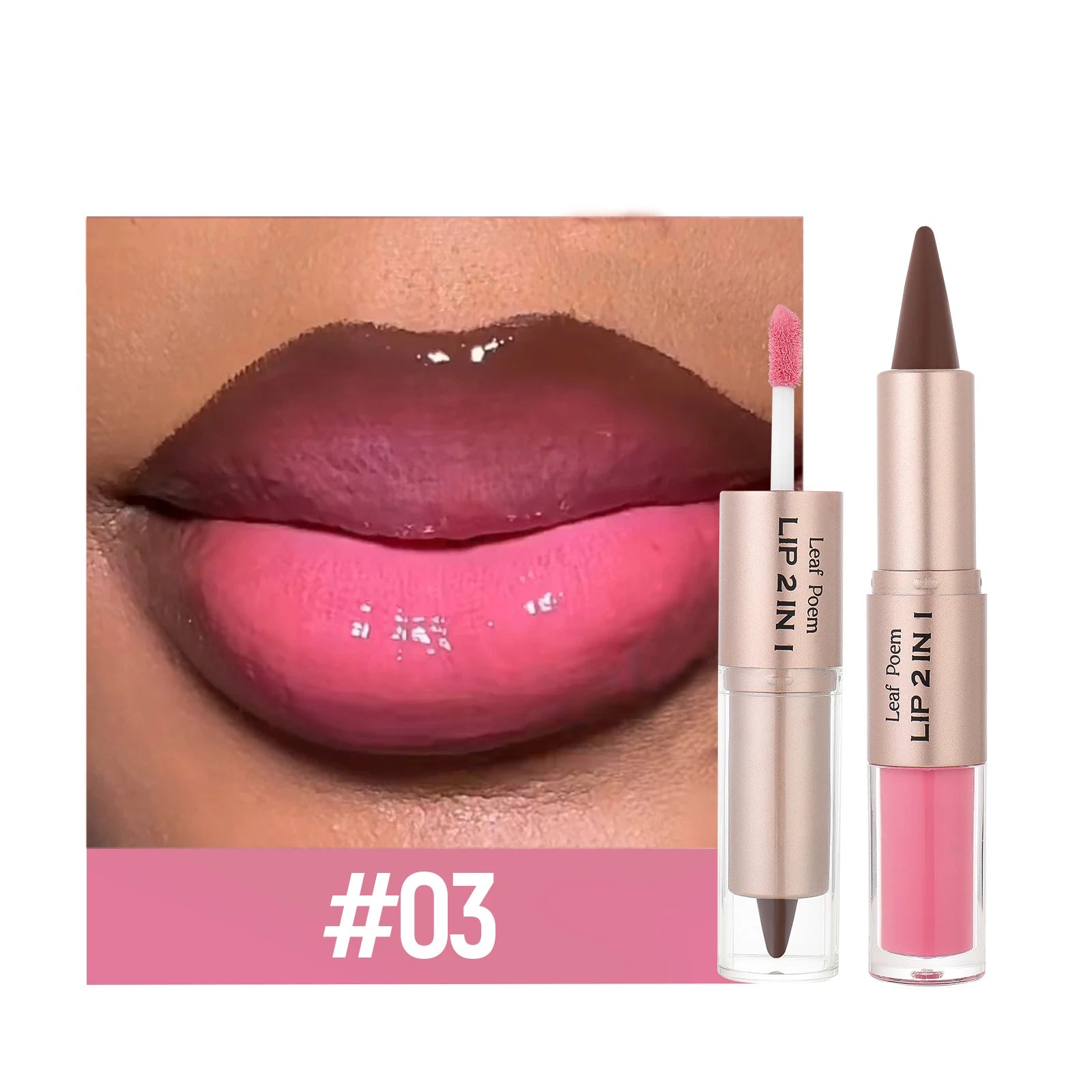 Crayon contour des lèvres noir et marron effilé, double embout miroir, effet repulpant, gloss cristal, maquillage pour des lèvres rouges sexy