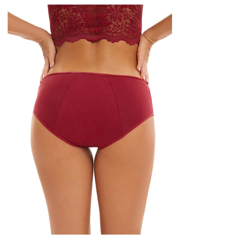 Lot de 3 culottes menstruelles pour femmes, anti-fuites, en coton, absorbantes, physiologiques, pour les règles.