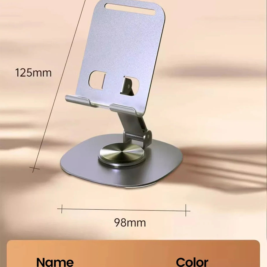 Support de téléphone portable rotatif Olaf pour table, compatible iPad, Samsung et iPhone 15, 14 et 13 pouces.