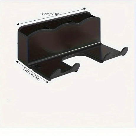 1 support de rangement pour sèche-cheveux, fixation murale non perforée pour salle de bain, rangement pour conduit d'aération de salle de bain