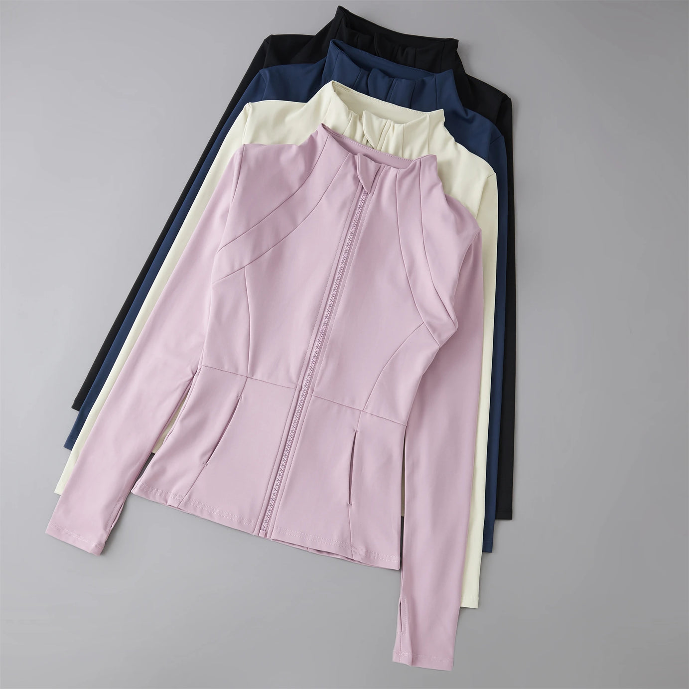 Vêtements de yoga coupe-vent, vêtements de sport pour femme, sweat-shirt à manches longues, veste de sport, haut d'entraînement pour femme, vêtements de sport