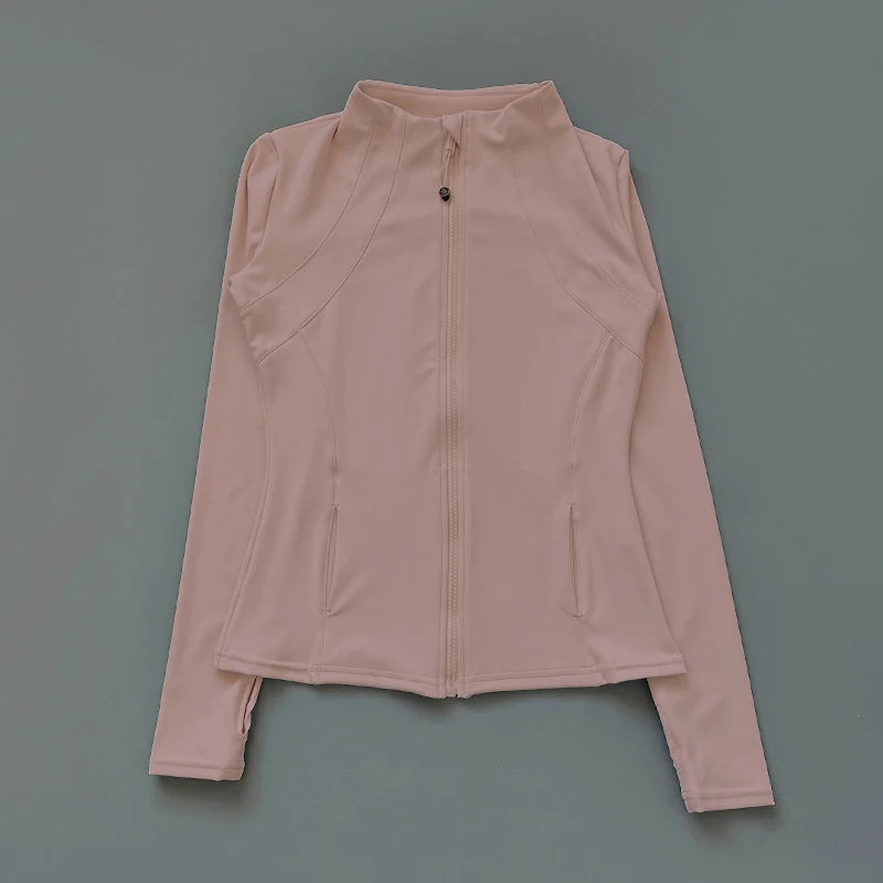 Vêtements de yoga coupe-vent, vêtements de sport pour femme, sweat-shirt à manches longues, veste de sport, haut d'entraînement pour femme, vêtements de sport