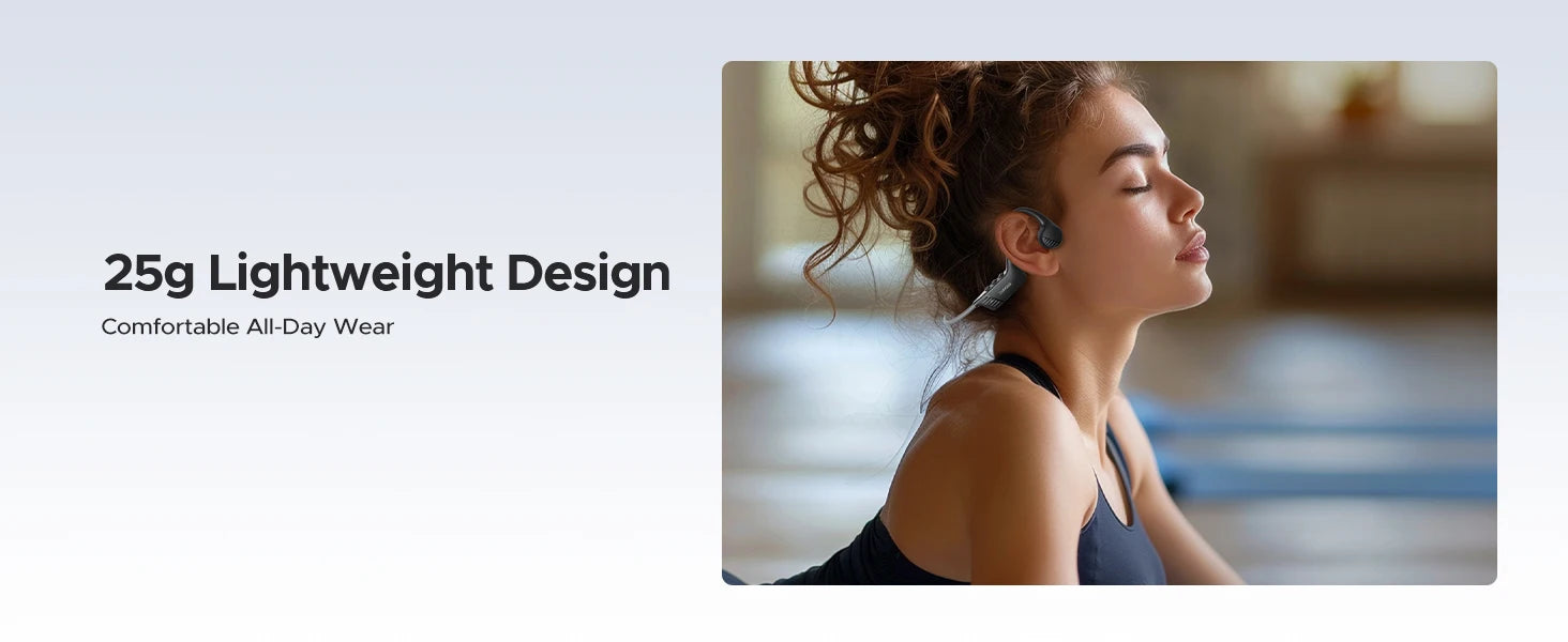 Écouteurs intra-auriculaires à conduction osseuse DOOGEE BoneBeat Run, sans fil, Bluetooth 5.4, étanches, pour la musique et les appels sportifs en extérieur