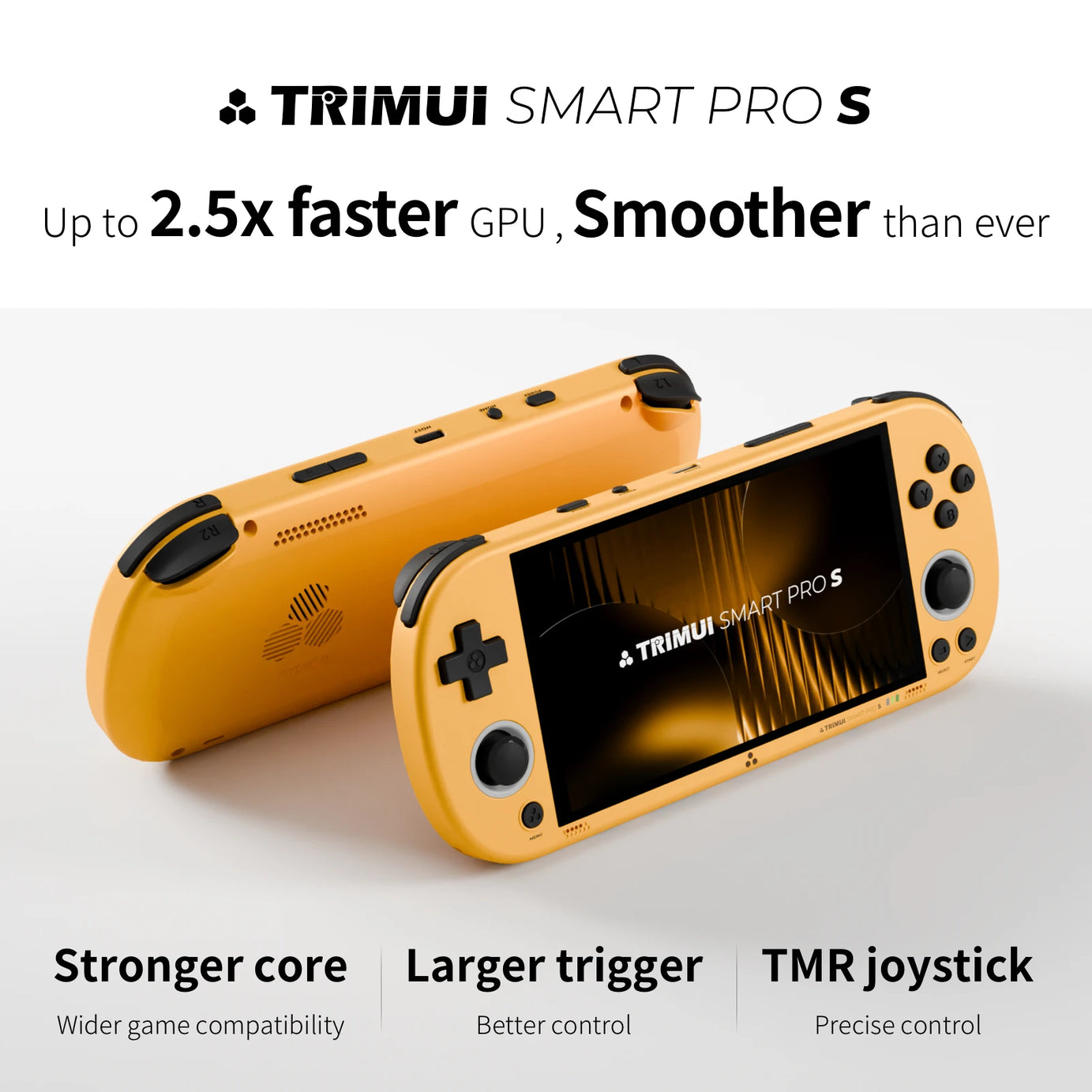 Console de jeu portable Trimui Smart Pro S, écran IPS 4,96 pouces, système Linux, joystick, éclairage RGB, jeu vidéo rétro, cadeau Smartpros