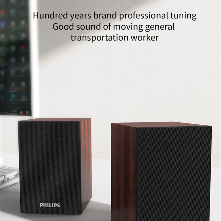Enceinte Bluetooth Philips SPA20 avec son surround à 360°, stéréo sans fil Bluetooth pour ordinateur portable Macbook