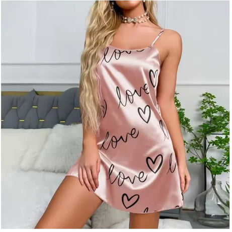 Vêtements de nuit pour femmes, vêtements d'intérieur, nuisette sexy noire à imprimé floral, chemises de nuit en soie, chemises de nuit pour femmes