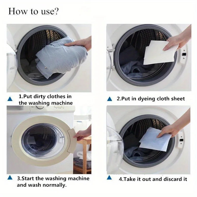 50Color Dye-Resistant Cloth for Laundry，No Chemical Composition，Mixed Laundry Anti-Penetration and Fade Protection，Universal Was