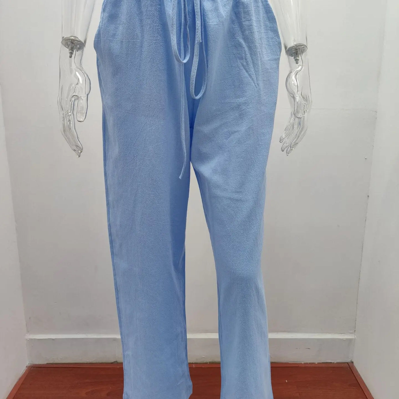 Nouveaux vêtements décontractés d'été et d'automne pour femmes en Europe, en Amérique et en Europe. Pantalons décontractés amples en coton et chanvre.