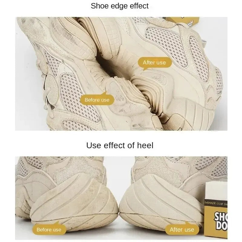 Lot de 2 gommes à chaussures portables en daim, mouton et cuir mat pour l'entretien et le nettoyage des chaussures et du cuir. Brosse à chaussures en caoutchouc.