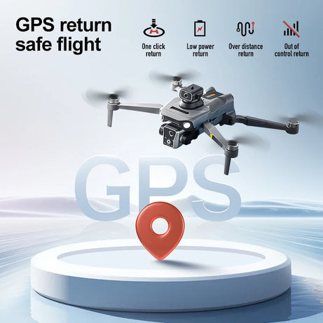 Nouveau drone K19 MAX GPS professionnel avec caméra 8K, vol FPV aérien, évitement d'obstacles, télécommande grand écran et drone pliable