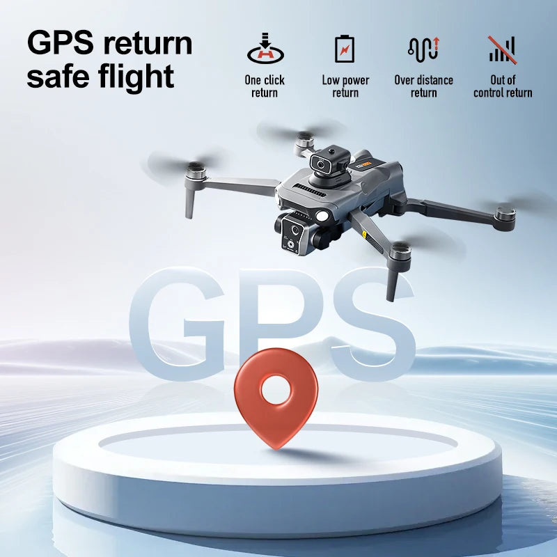 Nouveau drone K19 MAX GPS professionnel avec caméra 8K, vol FPV aérien, évitement d'obstacles, télécommande grand écran et drone pliable