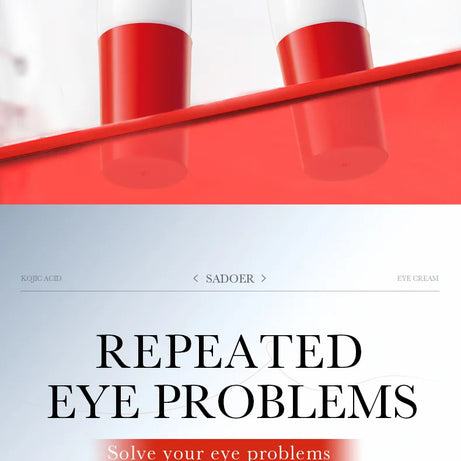 Crème contour des yeux SADOER à l'acide kojique et au rétinol : anti-cernes, atténue les poches, hydrate et raffermit le contour des yeux. Soin du regard.